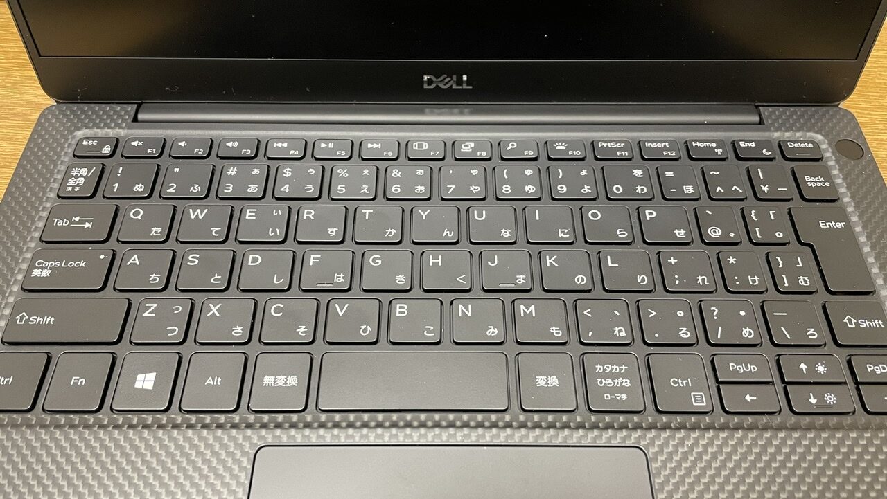 XPS13 9305のキーボードの全体感
