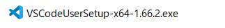 ダウンロードしたVisialStudioCodeのファイル